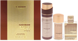 Al Haramain Amber Oud ExtremeGold Edition Gift Set 75ml + 30ml + 200ml AHP1976